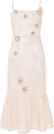 PatBo Joy Lace Midi Dress in Off White at Nordstrom, Size 10