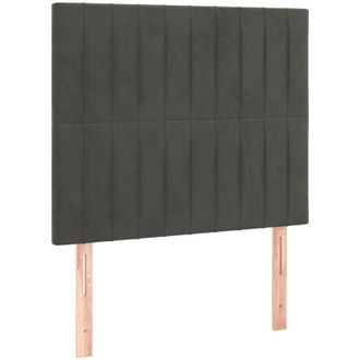vidaXL Cabeceros 2 Unidades De Terciopelo Gris Oscuro 90x5x78/88 Cm Vidaxl