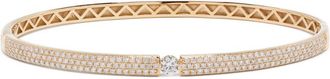 Persée 18kt Yellow Gold Zeus Diamond Bangle Bracelet - Womens - Diamond/18kt Yellow Gold