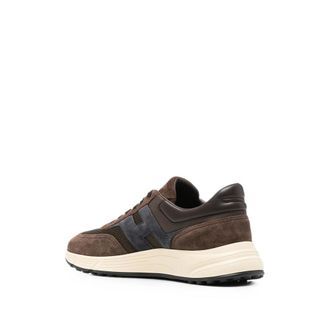 Hogan Suede and Leather Sneaker - Brown