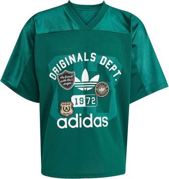 adidas T-shirt in jersey con scollo a V - Verde