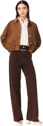 Maje Bootcut jeans with chain in Brown at Nordstrom, Size 40 Eu