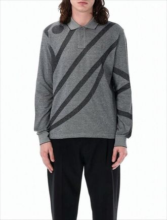 Vivienne Westwood Long-Sleeved Polo Shirt With Abstract Patterns