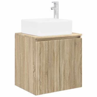vidaXL Vanidad Con Lavabo De Pared Roble Sonoma 49,5 X 41 X 63 Cm Vidaxl