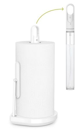 Simplehuman paper towel holder with spray in White Steel at Nordstrom