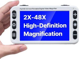 OEM Lupa Digital Port&aacute;til Electr&oacute;nica De V&iacute;deo Hd 12,7 Cm Para Modelos Bajos, Con Zoom 2x A 48x Con Lente Dual De 13 Mp Para Cerca Y Lejos, Modo De 26 Col
