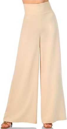 Ivonne Wide-Leg Super Soft Pants with Broad Waistband in Sand at Nordstrom, Size 12
