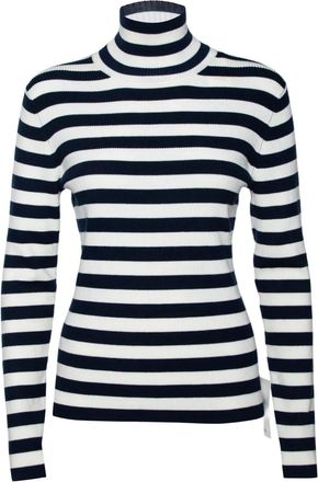 Tory Sport striped turtleneck top - Blue