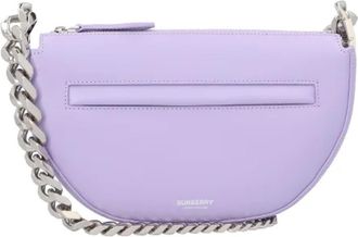 Burberry Leather shoulder-bags - Dames - Schoudertassen - Paars - ONE Size - Leer - Tassen