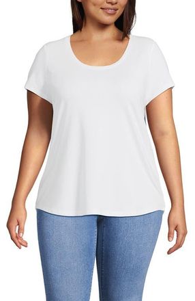 Lands End Lightweight Jersey T-shirt in White at Nordstrom, Size 3X