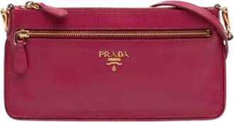 Prada Pre-owned Leather prada-bags - Dames - Vintage Schoudertas - Roze - ONE Size - Vintage