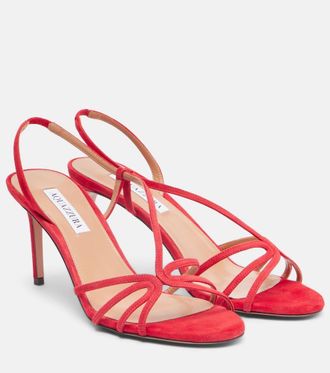 Aquazzura Talk To Me 75 suede sandals