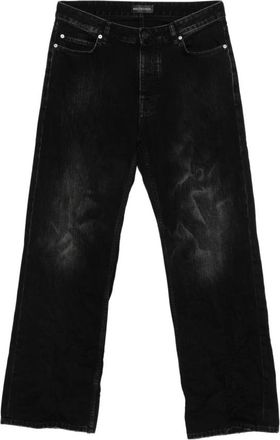 Balenciaga Distressed Jeans - Heren - Regular Fit Jeans - Zwart - W31 - Nylon - Jeans