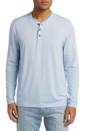 Fair Harbor The Seabreeze Performance Long Sleeve Henley in Blue Glow at Nordstrom, Size Xx-Large
