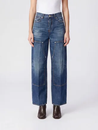 Haikure Jeans Legacy Norm a gamba larga e vita alta in denim di cotone