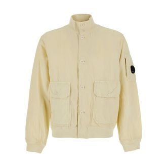 C.P. Company Light Jackets, male, Beige, Size: XL Lino Jacket