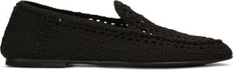 Dolce & Gabbana woven leather slippers - men - Goat Skin/Lamb Skin/Leather/Polyester - 39.5 - Black