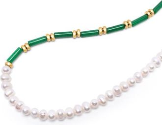 Nialaya Pearl Choker in Green Jade at Nordstrom