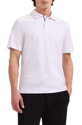 Bugatchi Three Button Performance Polo in White at Nordstrom, Size Xxx-Large