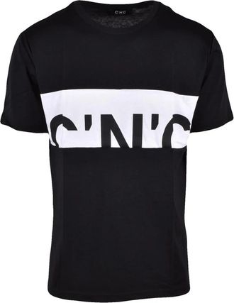 Costume National Katoenen T-shirt met uniek ontwerp - Heren - T-shirts - Zwart - L - Katoen - Tops