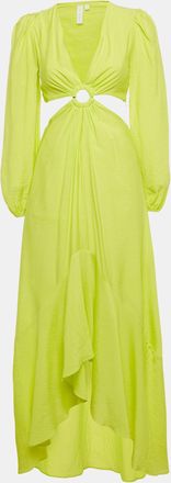 Jonathan Simkhai Jonathan Simkhai Neon Green Cut -Out Jaelynn Maxi Dress