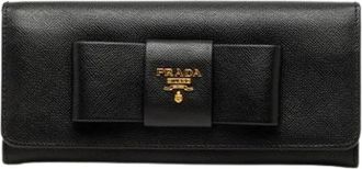 Prada Pre-owned Long Wallet - Dames - Vintage Accessoires - Zwart - ONE Size - Leer - Vintage