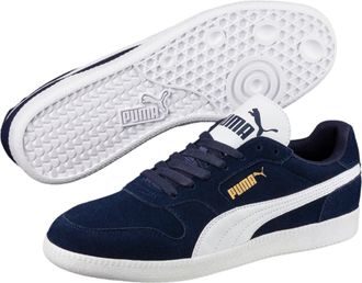 Puma Sneaker PUMA ICRA TRAINER SD, Damen, Gr. 42,5, blau (peacoat, puma wei&szlig;), Leder, Schuhe Sneaker