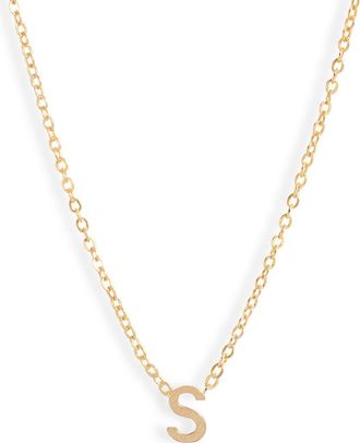 Set & Stones Cheyenne Initial Pendant Necklace in Gold /S at Nordstrom