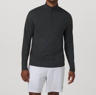 Vuori Clothing Ease Performance Half Zip - Plus In Charcoal Heather