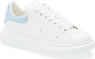 Alexander McQueen Oversized Sneaker in White/Powder Blue at Nordstrom, Size 11.5Us