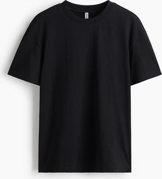 H&M T-Shirt in Loose Fit - Schwarz
