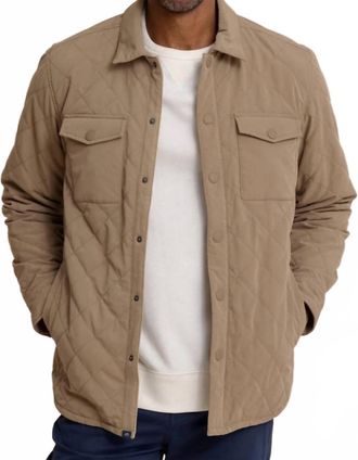 Southern Tide Grafton Quilted Jacket In Petrified Oak