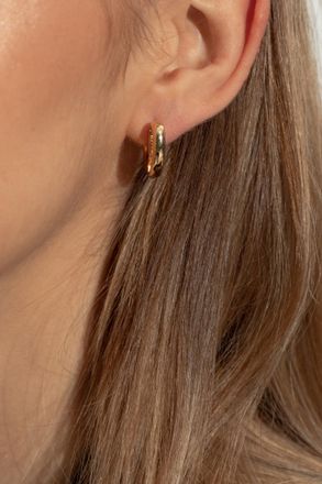 Bottega Veneta Earrings Coated With 18-carat Gold, Womens, Gold