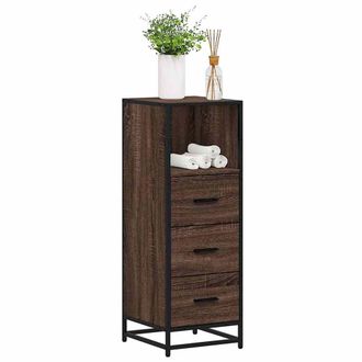 Berkfield Home Bathroom Cabinet Brown Oak 35x37.5x100 cm Engineered Wood