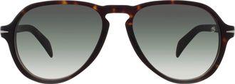 David Beckham Green Shaded Pilot Mens Sunglasses DB 7079/S 0086/9K 55