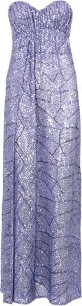 Aniye By Pailletmouwloze Jurk met Ritssluiting - Dames - Avondkleed - Paars - M - Pailletten - Kleedjes