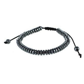 Trafalgar Store Axel Metallic Bead Adjustable Bracelet in Silver at Nordstrom