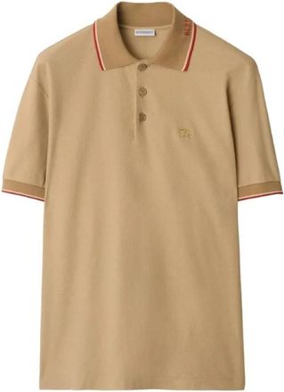 Burberry Logo Collar Cotton Polo Shirt, Size Small