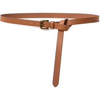 Paige Clara Leather Belt in Camel at Nordstrom, Size X-Small