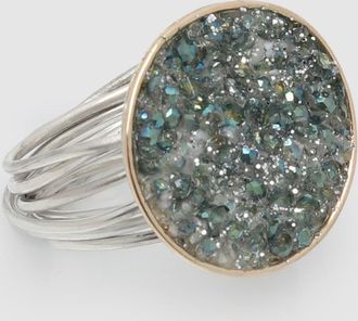 Lsonge Bague Sublime Spirale Stone Or