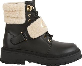Liu Jo Rumi 40 Enkelboot - Dames - Veterlaarzen - Zwart - 39 EU - Leer - Schoenen