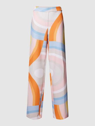 Herzen&rsquo;s Angelegenheit Straight Leg Stoffhose mit Allover-Print in Orange, Gr&ouml;&szlig;e 42