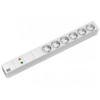 Bachmann Pdu It 19 B&aacute;sica 1 U, 6 Tomas, Tira De Enchufes Plata / Gris, Protecci&oacute;n Contra Sobretensi&oacute;n + Filtro
