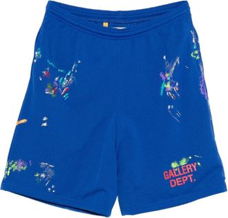 Gallery Dept. x Josu&eacute; Thomas painted track shorts - Blauw