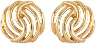Susan Caplan Vintage 1980s Monet clip-on earrings - women - Gold Plated - One Size
