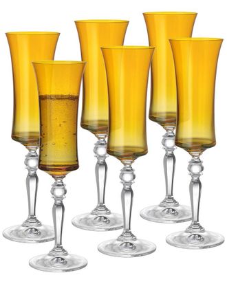 Barski Set Of 6 Champagne Flutes