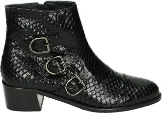 Pertini Westers stijl zwart dameslaars - Dames - Enkellaarsjes - Zwart - 39 EU - Schoenen