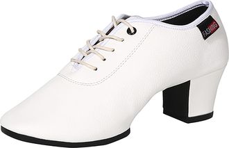 Generic Elegant Womens Casual Footwear with Soft Sole Secure Grip Square Heel Design Laced Closure Breathable Round Toe Comfortable Daily Walking Dance Shoes 