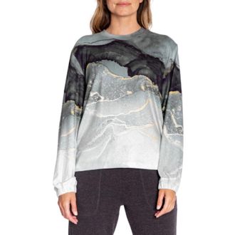 PJ Salvage P. J. Salvage Pajama Top Womens Multicolor Ombre Casual Loungewear FROG465