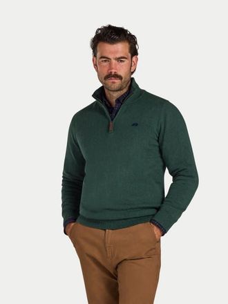 Raging Bull Quarter Zip Cashmere Blend Sweater in Forest at Nordstrom, Size Xxx-Large